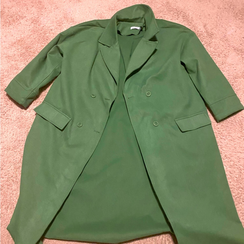 MissLook Green pea coat 3XL (fits like a 2XL)